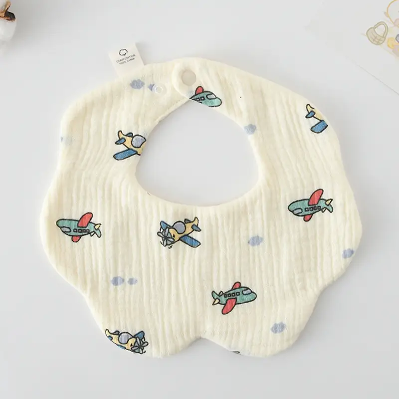 Baby Bib 6-Layer Gauze Floral 360 Degree - Image 264