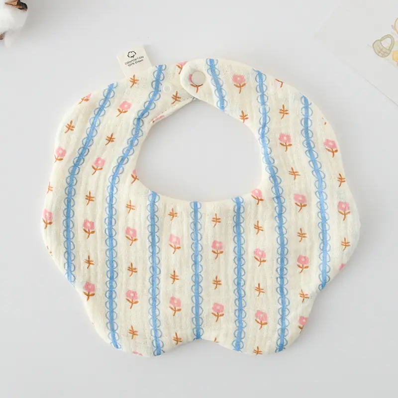 Baby Bib 6-Layer Gauze Floral 360 Degree - Image 267