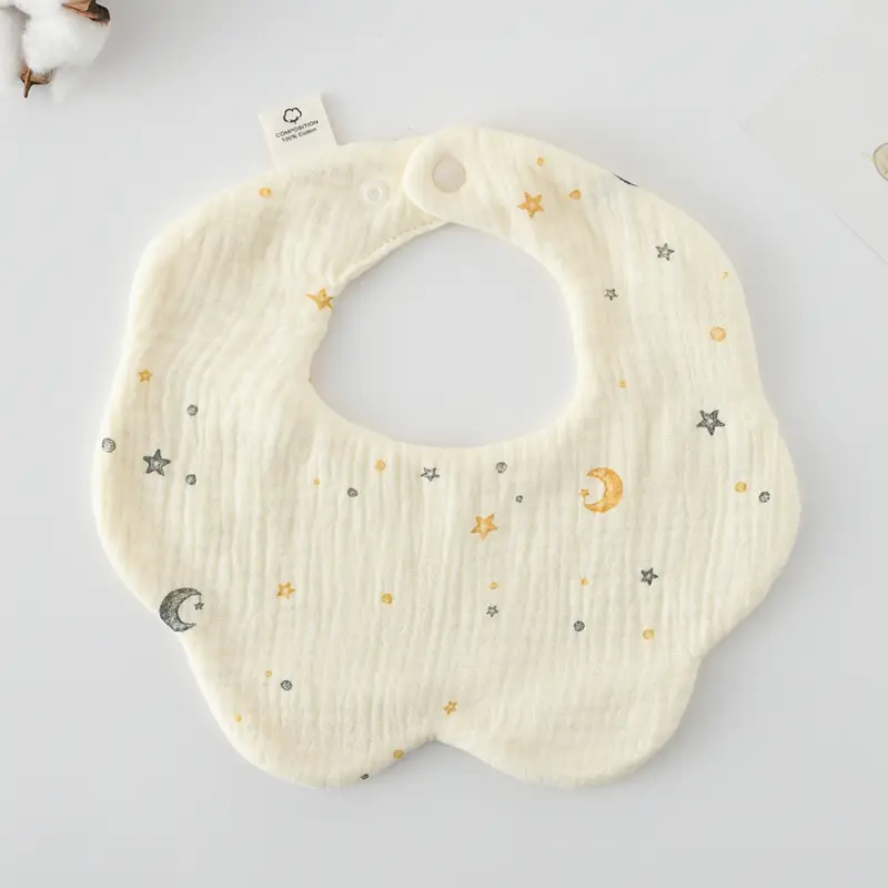 Baby Bib 6-Layer Gauze Floral 360 Degree - Image 268