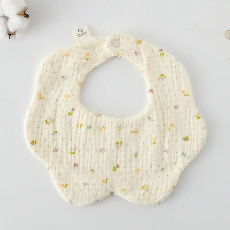 Baby Bib 6-Layer Gauze Floral 360 Degree - Image 271