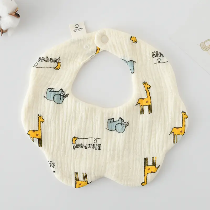 Baby Bib 6-Layer Gauze Floral 360 Degree - Image 275