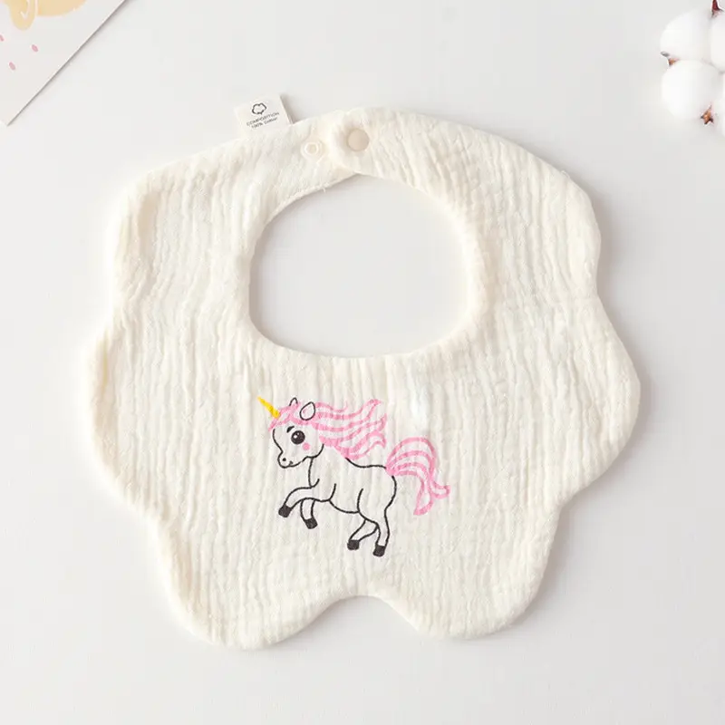 Baby Bib 6-Layer Gauze Floral 360 Degree - Image 102