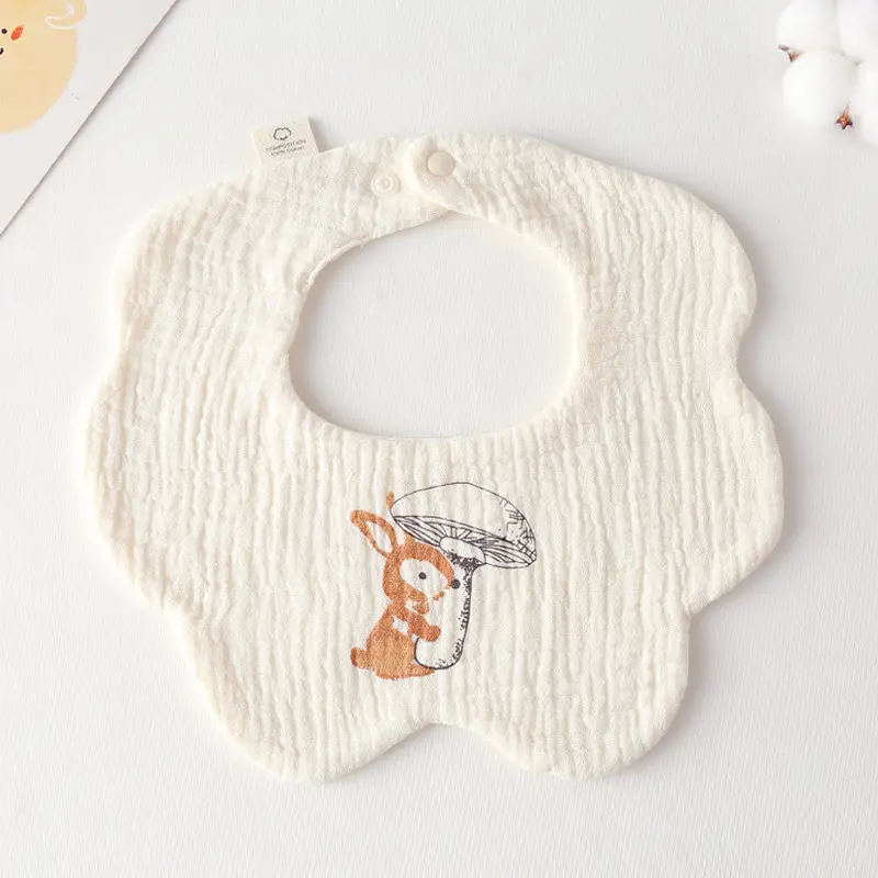 Baby Bib 6-Layer Gauze Floral 360 Degree - Image 105