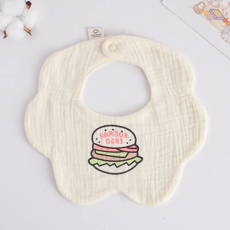 Baby Bib 6-Layer Gauze Floral 360 Degree - Image 108