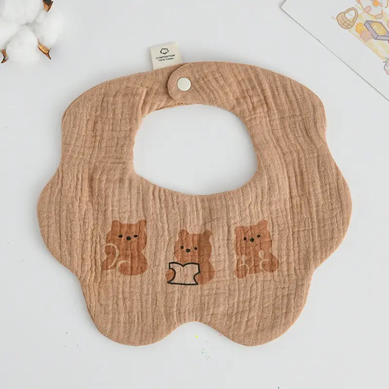 Baby Bib 6-Layer Gauze Floral 360 Degree - Image 109