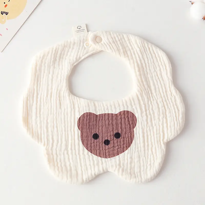 Baby Bib 6-Layer Gauze Floral 360 Degree - Image 11