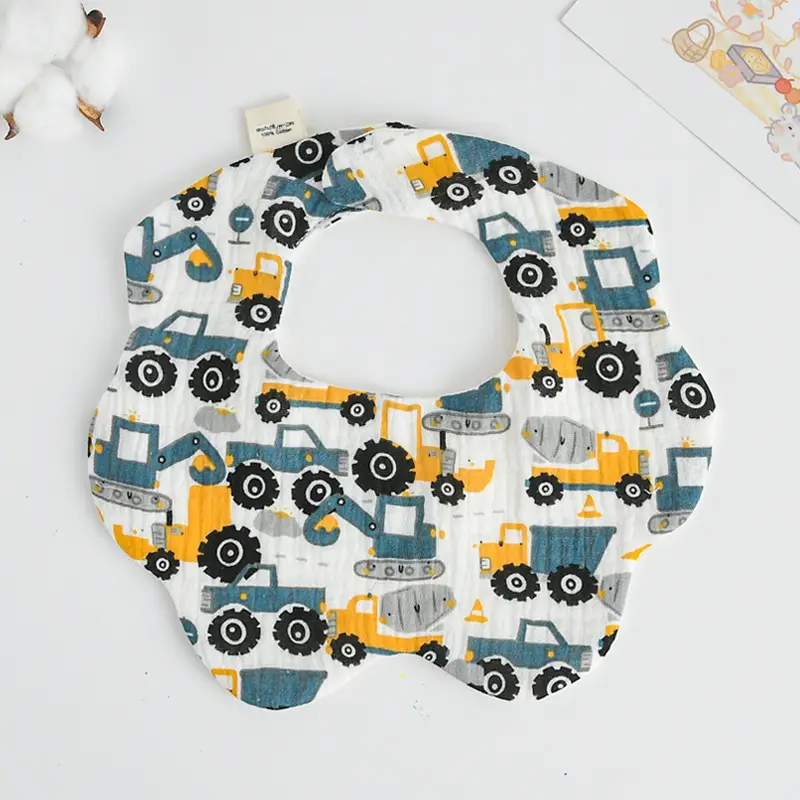 Baby Bib 6-Layer Gauze Floral 360 Degree - Image 114