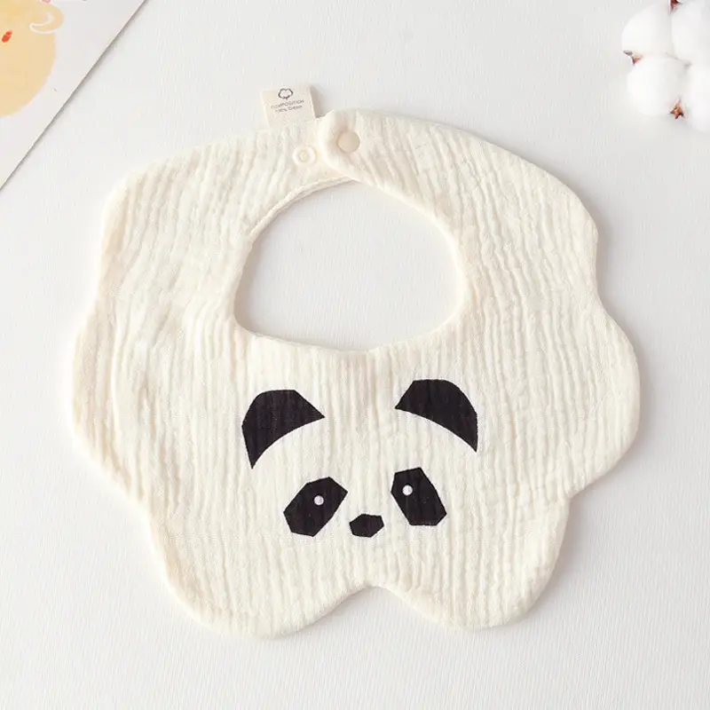 Baby Bib 6-Layer Gauze Floral 360 Degree - Image 12