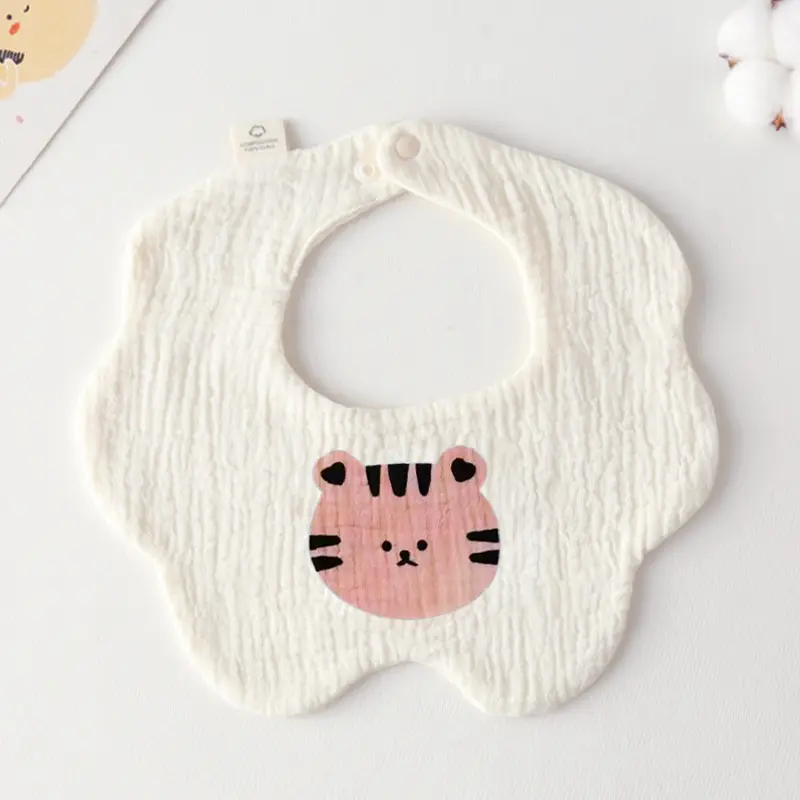 Baby Bib 6-Layer Gauze Floral 360 Degree - Image 123