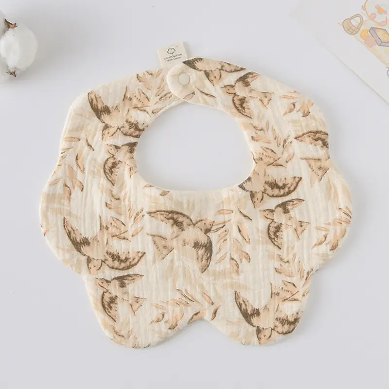 Baby Bib 6-Layer Gauze Floral 360 Degree - Image 127