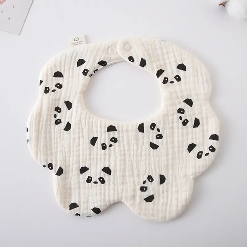 Baby Bib 6-Layer Gauze Floral 360 Degree - Image 13