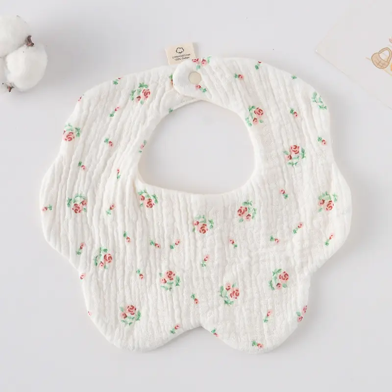 Baby Bib 6-Layer Gauze Floral 360 Degree - Image 132