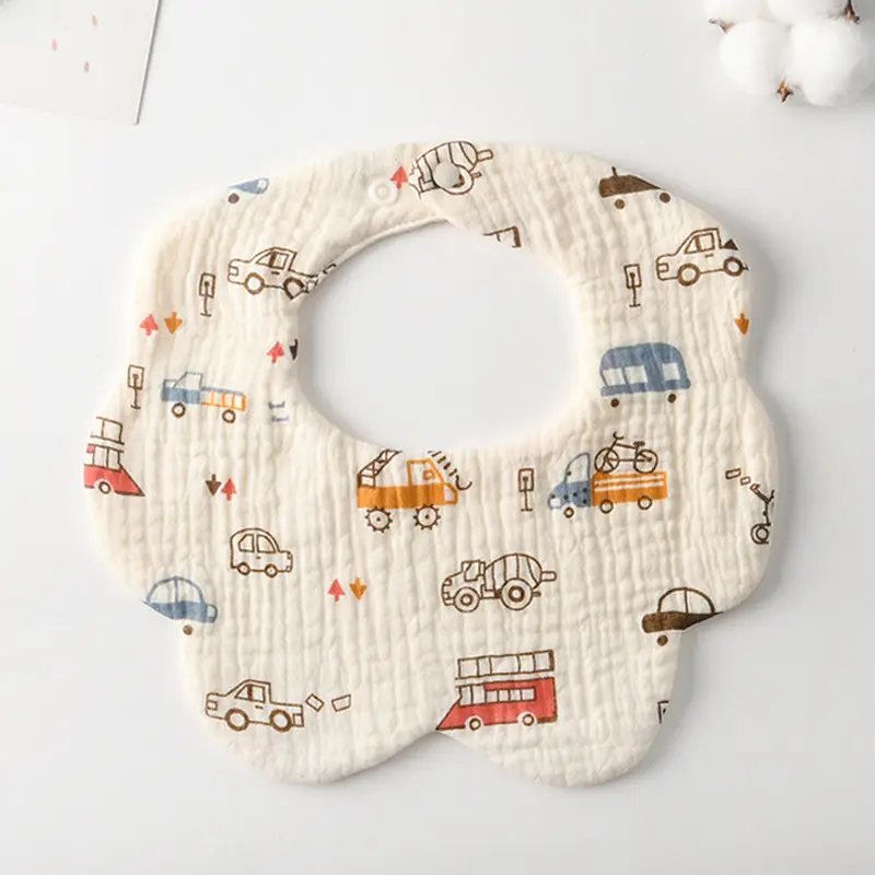 Baby Bib 6-Layer Gauze Floral 360 Degree - Image 17