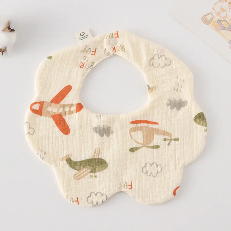 Baby Bib 6-Layer Gauze Floral 360 Degree - Image 181