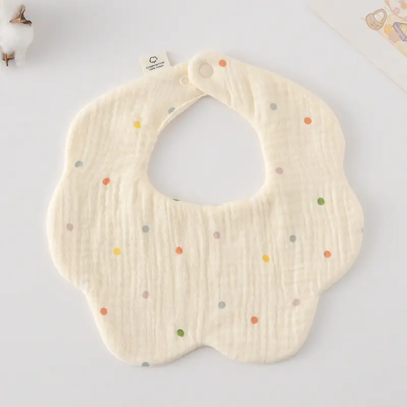 Baby Bib 6-Layer Gauze Floral 360 Degree - Image 184