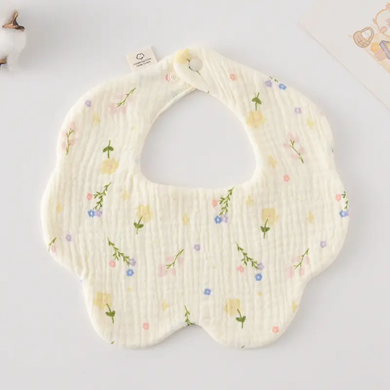 Baby Bib 6-Layer Gauze Floral 360 Degree - Image 185