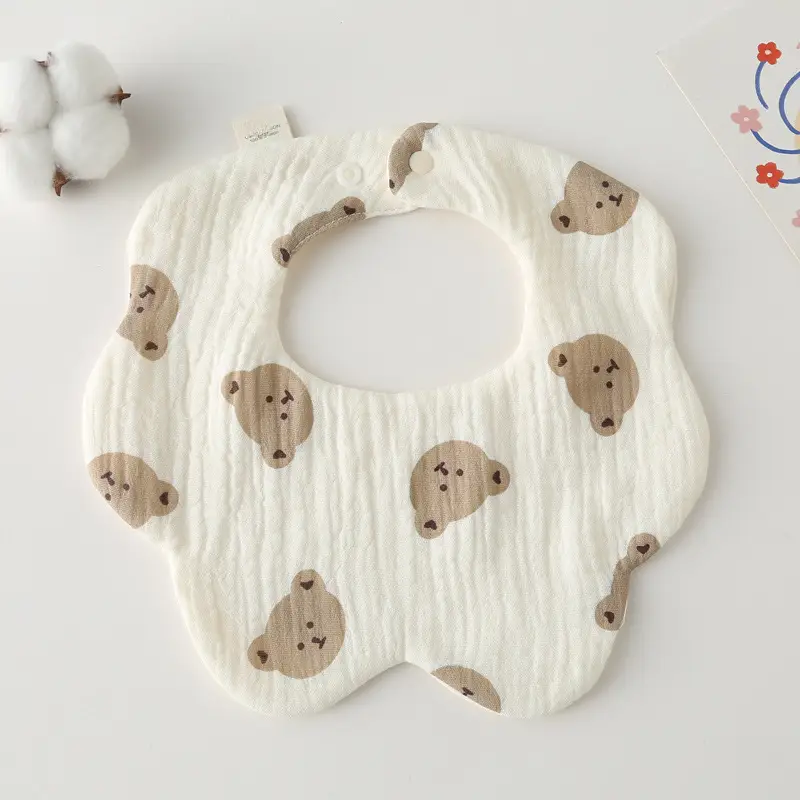 Baby Bib 6-Layer Gauze Floral 360 Degree - Image 21
