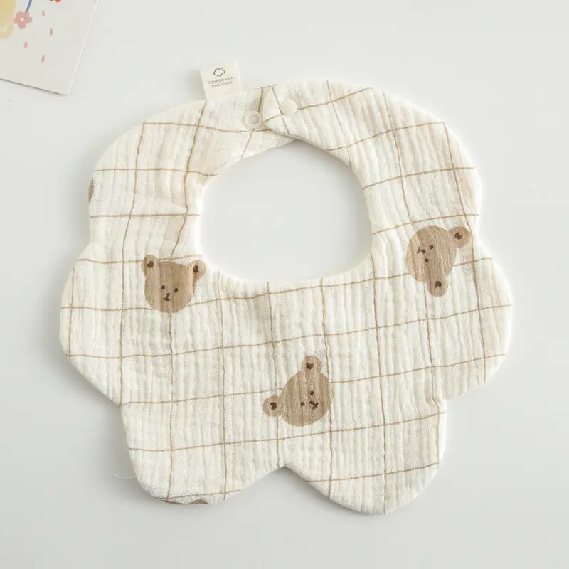 Baby Bib 6-Layer Gauze Floral 360 Degree - Image 22
