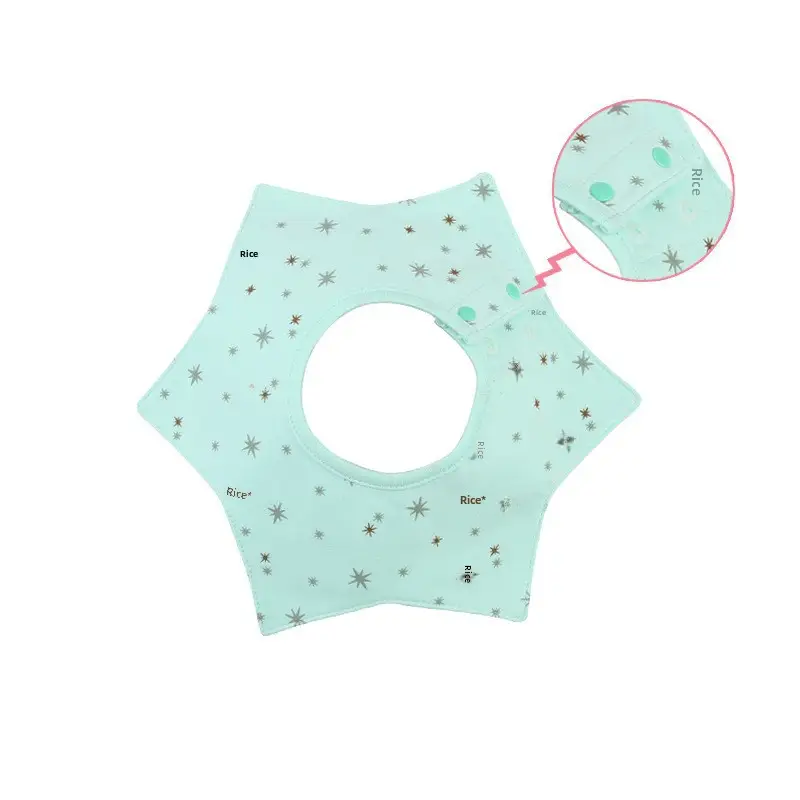 Baby Bib 6-Layer Gauze Floral 360 Degree - Image 229