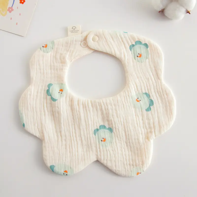 Baby Bib 6-Layer Gauze Floral 360 Degree - Image 23