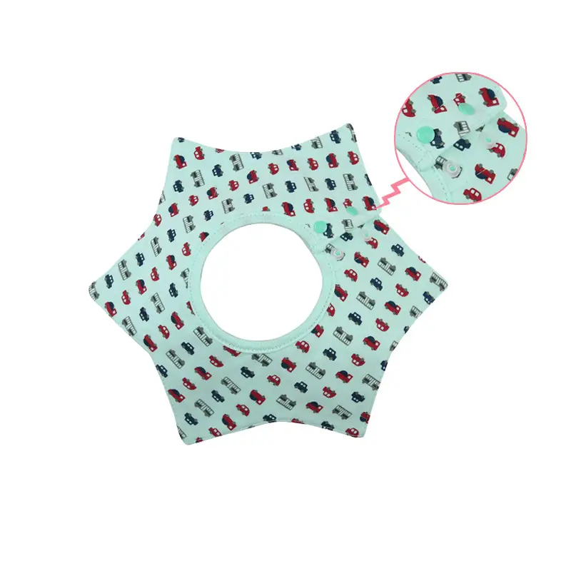 Baby Bib 6-Layer Gauze Floral 360 Degree - Image 232