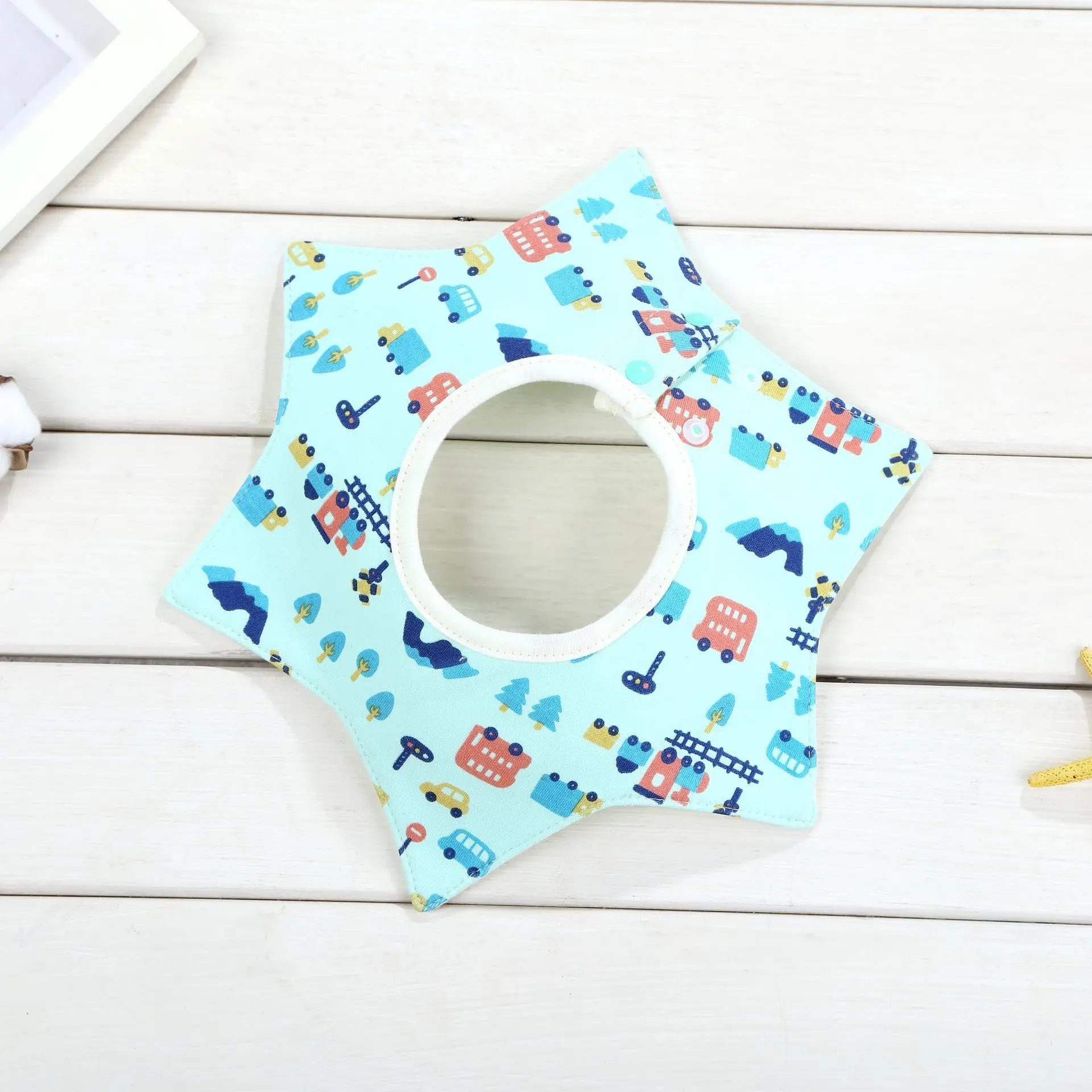 Baby Bib 6-Layer Gauze Floral 360 Degree - Image 249