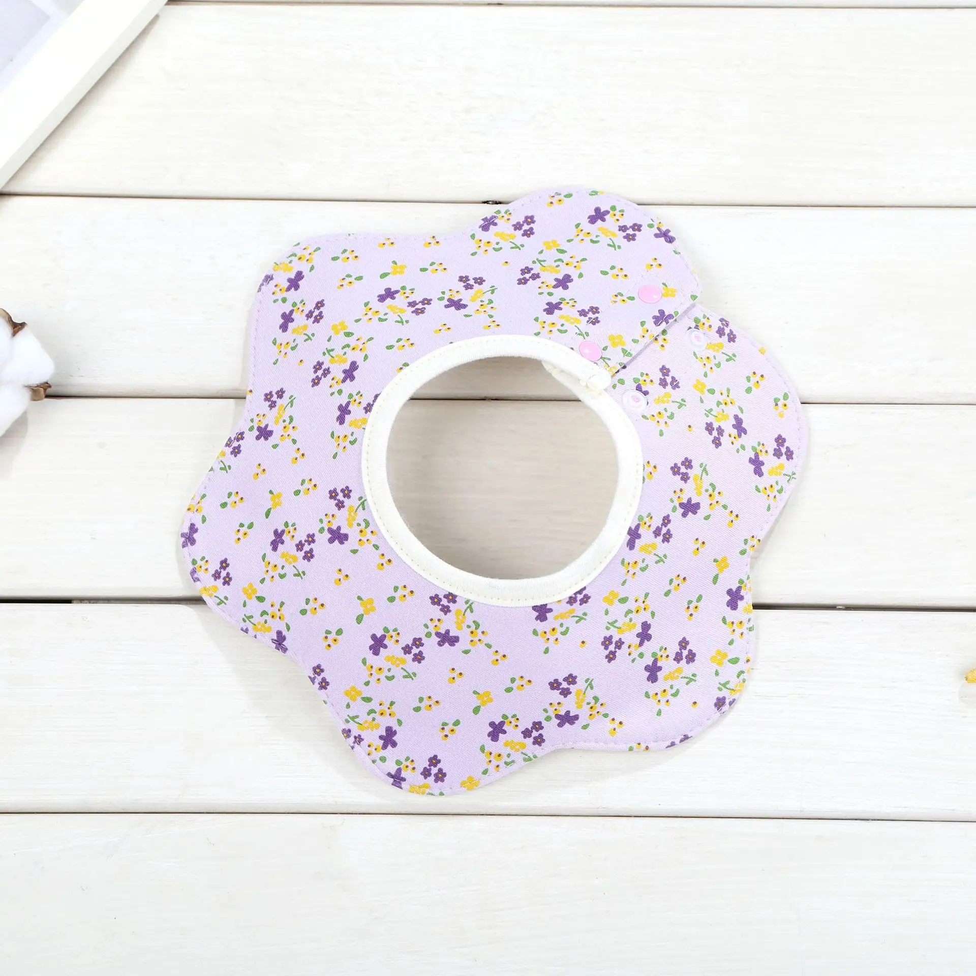 Baby Bib 6-Layer Gauze Floral 360 Degree - Image 252