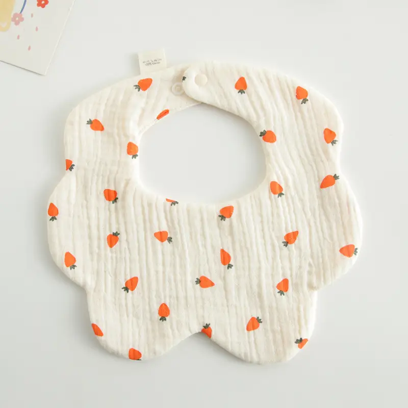 Baby Bib 6-Layer Gauze Floral 360 Degree - Image 26