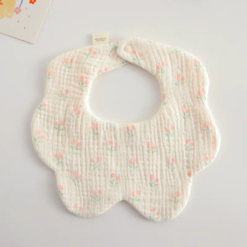 Baby Bib 6-Layer Gauze Floral 360 Degree - Image 30