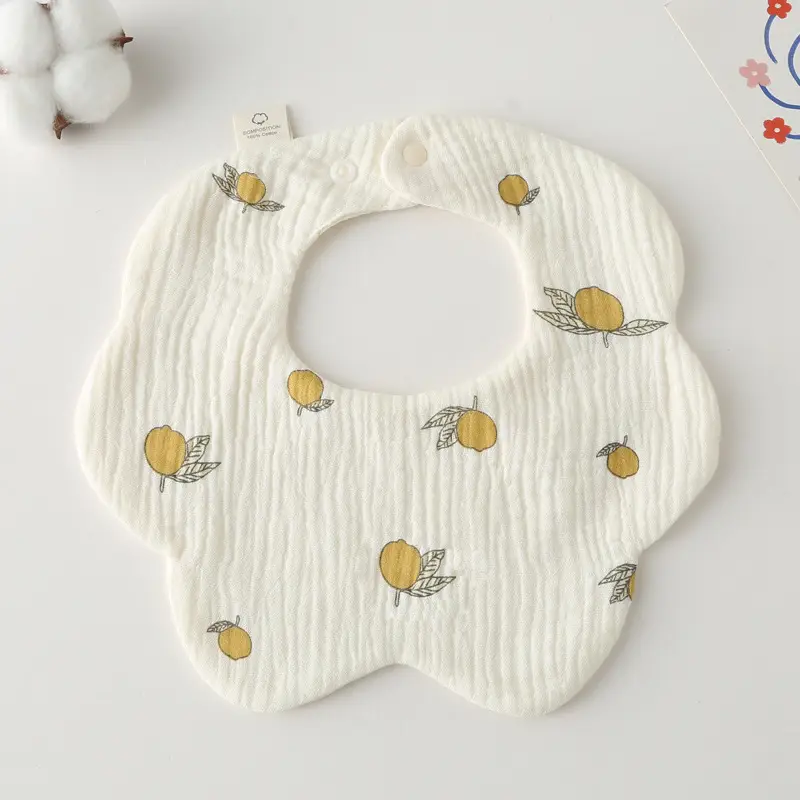 Baby Bib 6-Layer Gauze Floral 360 Degree - Image 32