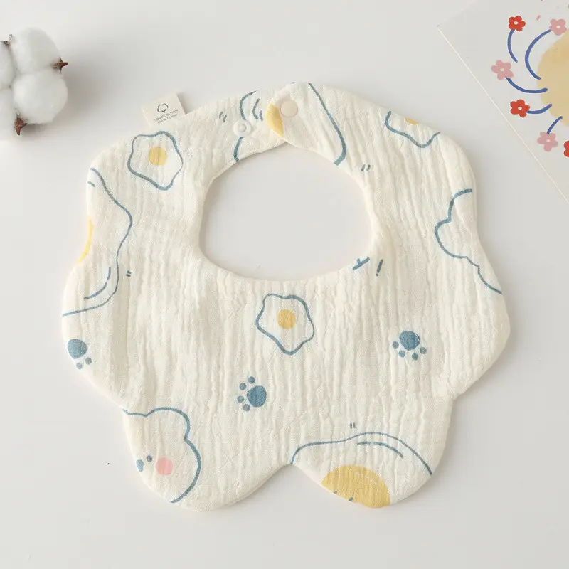 Baby Bib 6-Layer Gauze Floral 360 Degree - Image 39