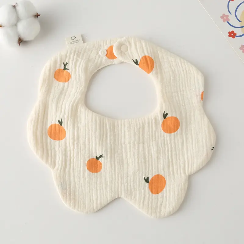 Baby Bib 6-Layer Gauze Floral 360 Degree - Image 53