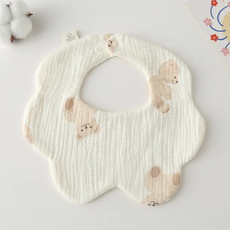 Baby Bib 6-Layer Gauze Floral 360 Degree - Image 56