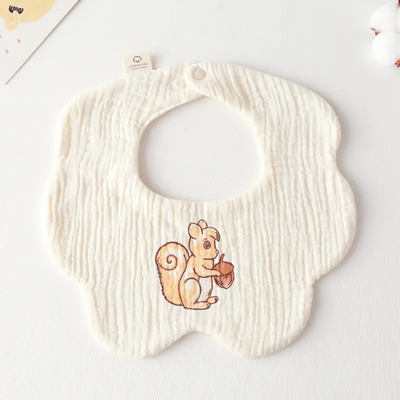 Baby Bib 6-Layer Gauze Floral 360 Degree - Image 68