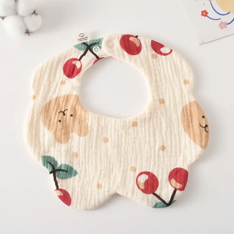 Baby Bib 6-Layer Gauze Floral 360 Degree - Image 71