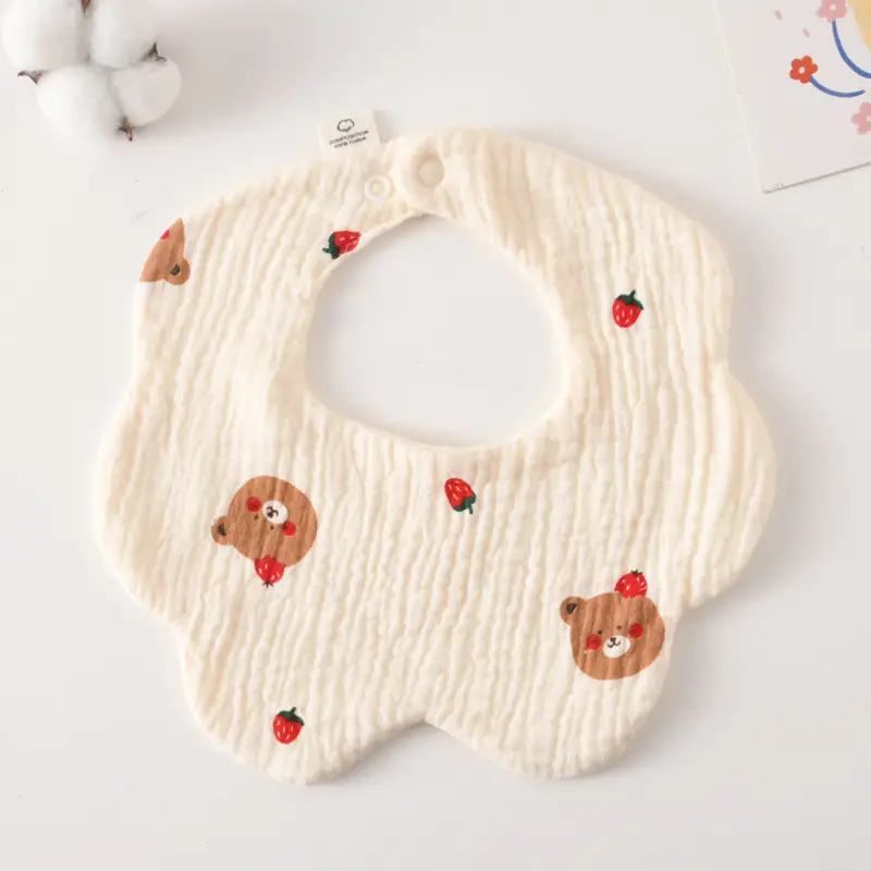 Baby Bib 6-Layer Gauze Floral 360 Degree - Image 73