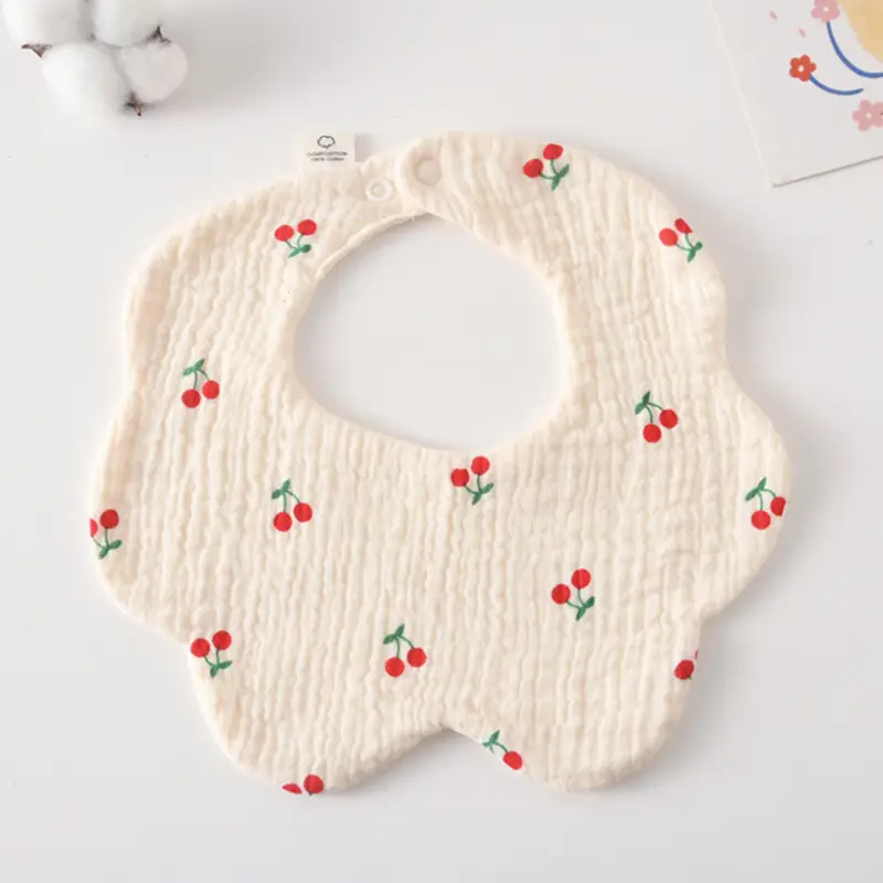Baby Bib 6-Layer Gauze Floral 360 Degree - Image 76