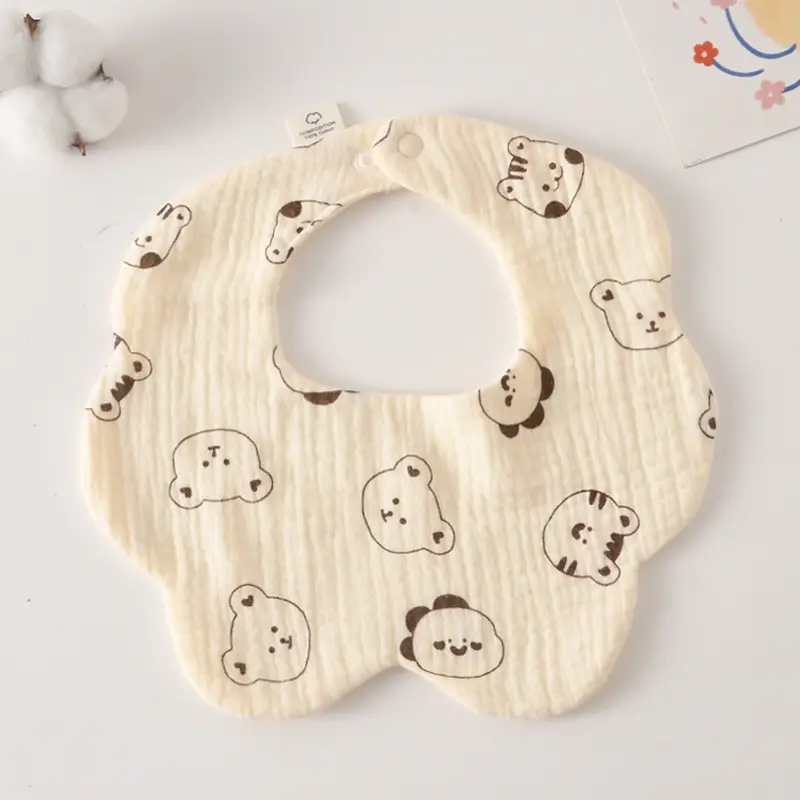 Baby Bib 6-Layer Gauze Floral 360 Degree - Image 79