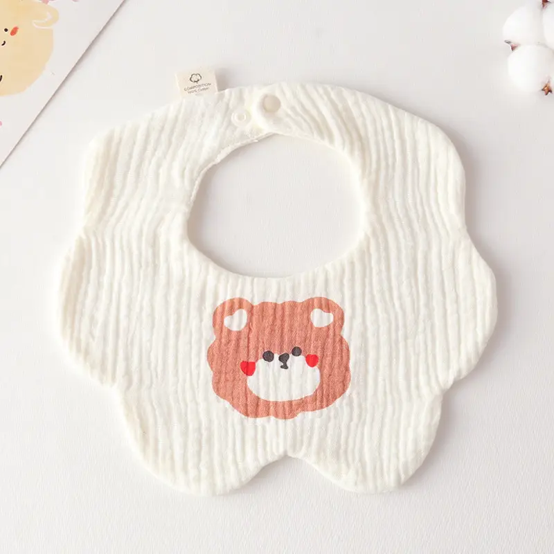 Baby Bib 6-Layer Gauze Floral 360 Degree - Image 82