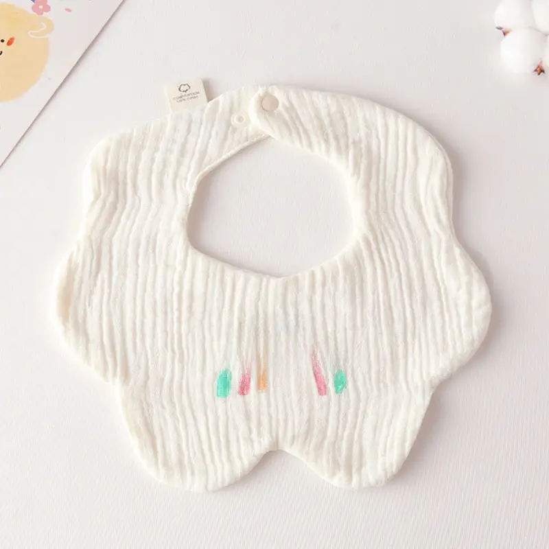 Baby Bib 6-Layer Gauze Floral 360 Degree - Image 85