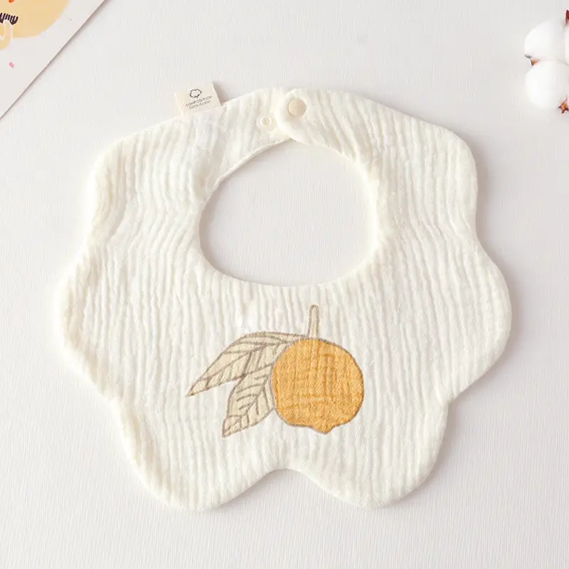 Baby Bib 6-Layer Gauze Floral 360 Degree - Image 86