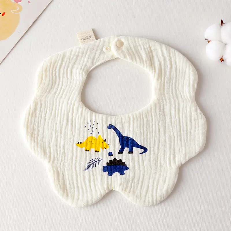 Baby Bib 6-Layer Gauze Floral 360 Degree - Image 87