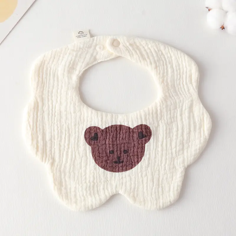 Baby Bib 6-Layer Gauze Floral 360 Degree - Image 88