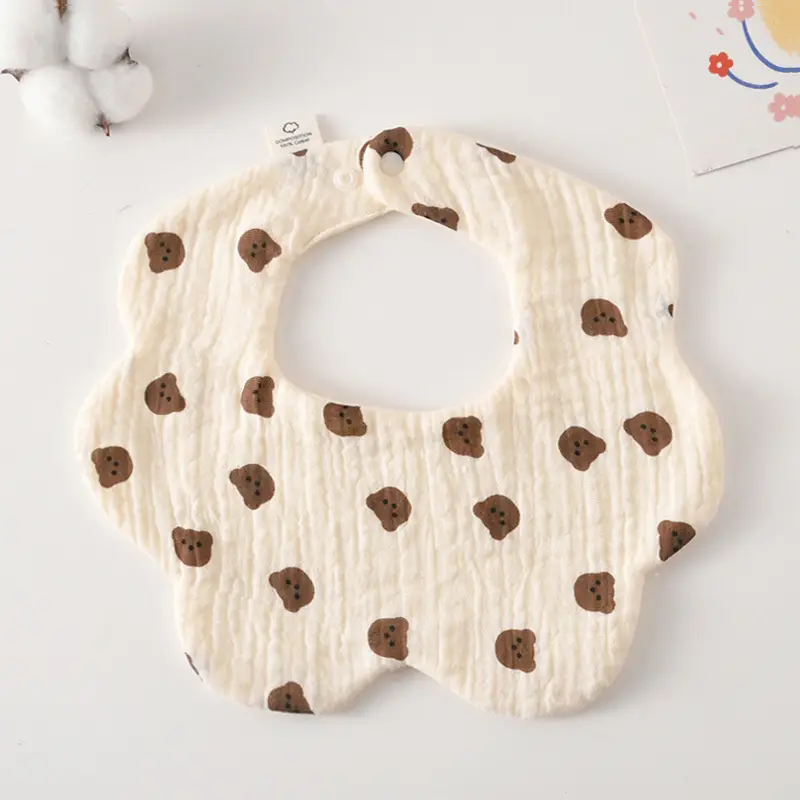 Baby Bib 6-Layer Gauze Floral 360 Degree - Image 89