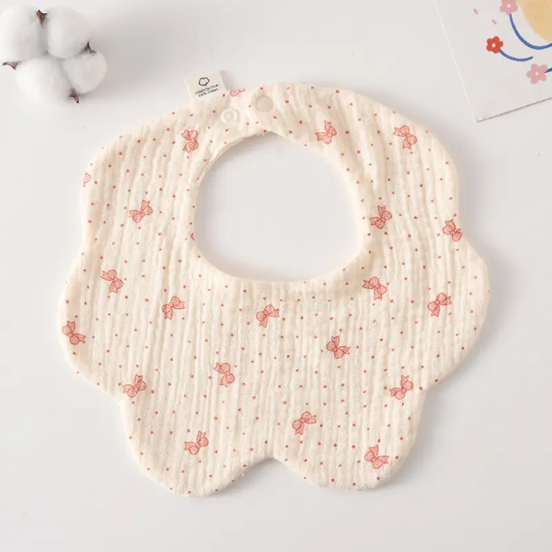 Baby Bib 6-Layer Gauze Floral 360 Degree - Image 91