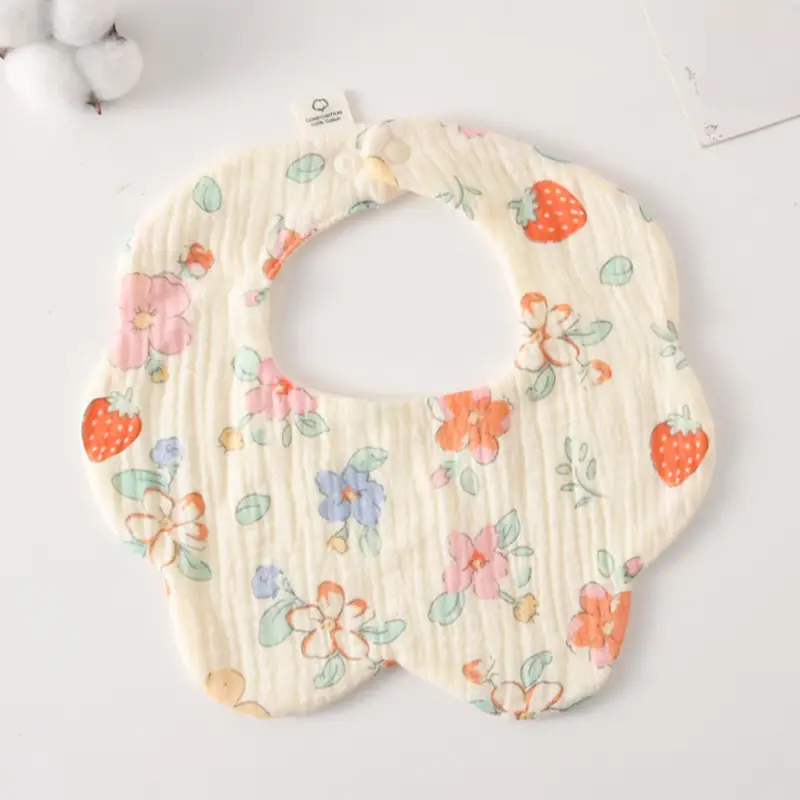 Baby Bib 6-Layer Gauze Floral 360 Degree - Image 93