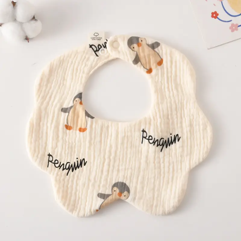 Baby Bib 6-Layer Gauze Floral 360 Degree - Image 94