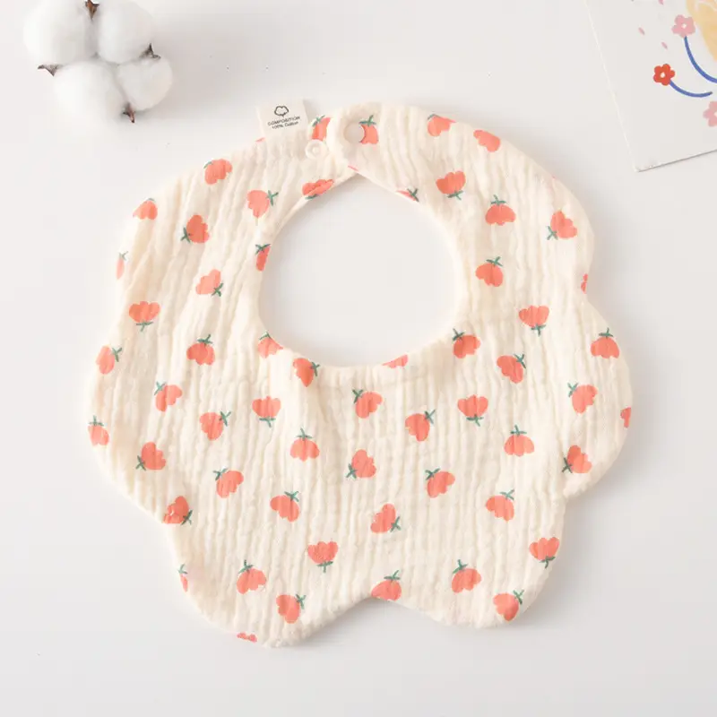 Baby Bib 6-Layer Gauze Floral 360 Degree - Image 99