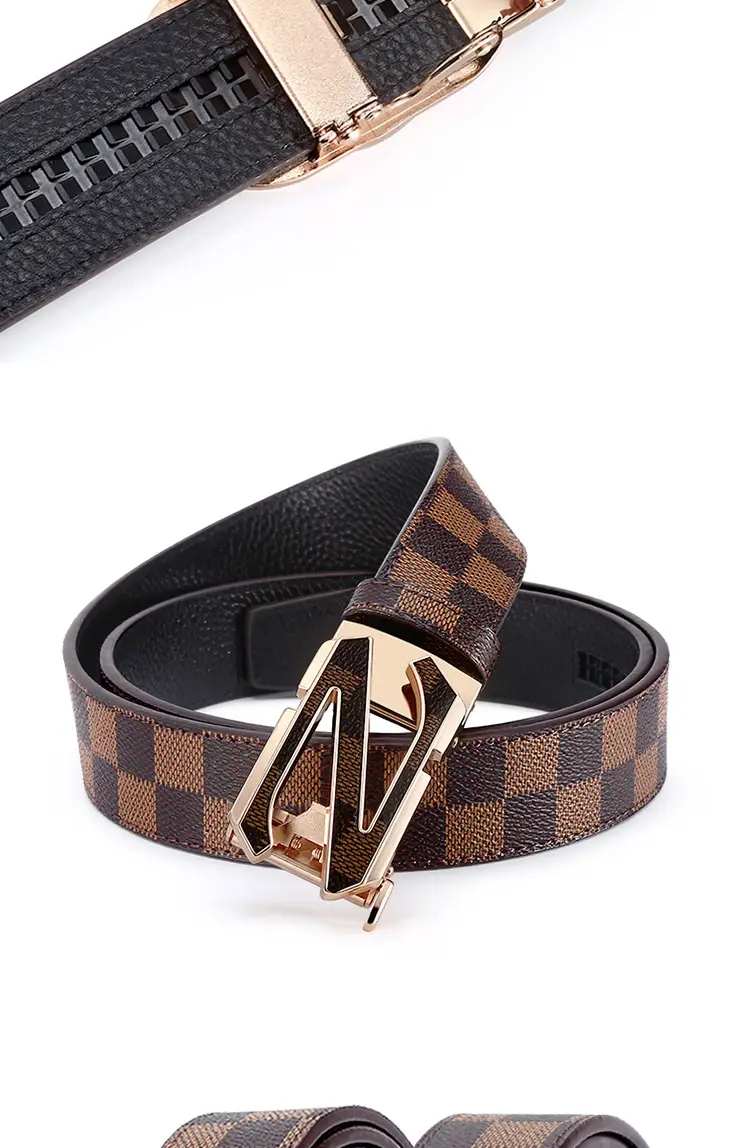 Men's Gucci Logo Belt with Gold Plated Buckle β feature 10