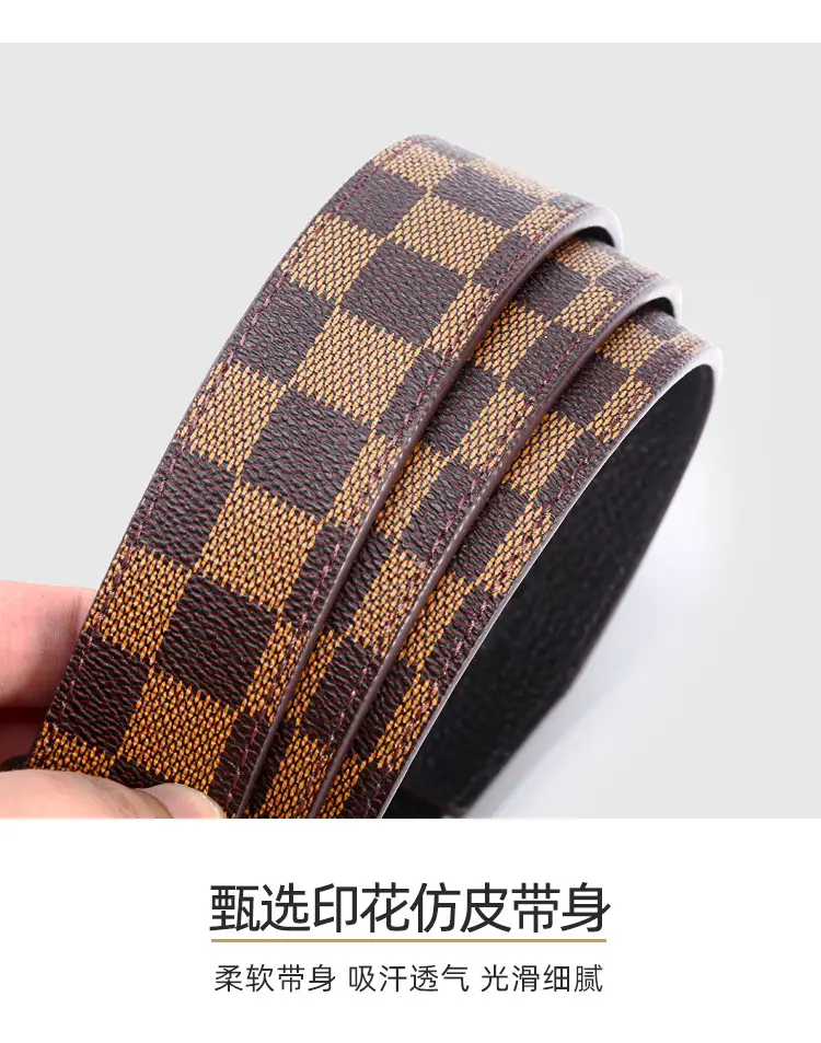 Men's Gucci Logo Belt with Gold Plated Buckle β feature 3